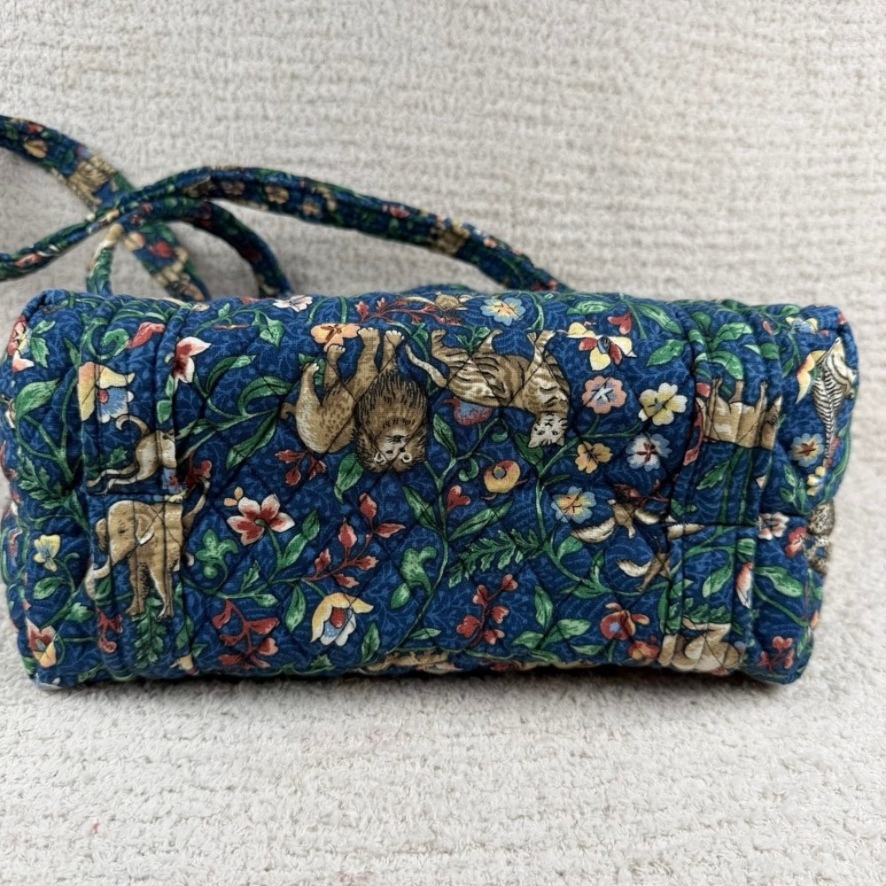 Vintage Vera Bradley Animal Kingdom Shoulder Bag Safari Print Retired Quilted - Picture 10 of 14